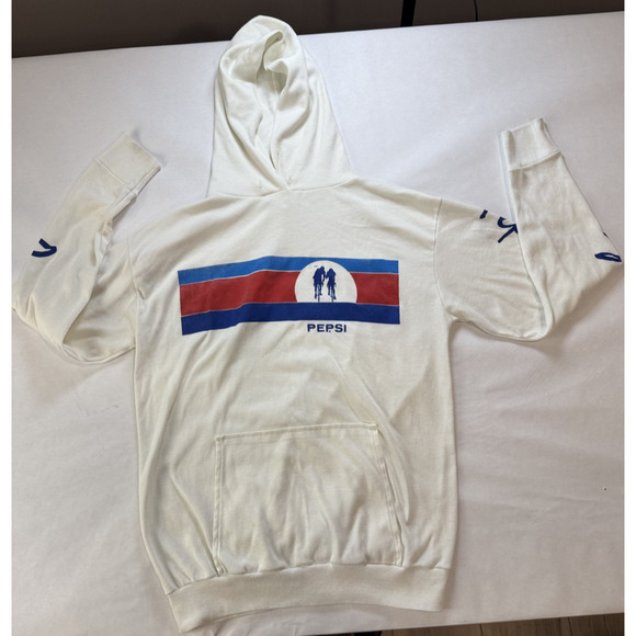 80s-Inspired Pepsi-Cola Hoodie Shirt Streetwear Unisex Heritage Logo Medium - Picture 1 of 8